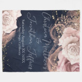 Romantische Waterverf Weddenschappen Rozen op Mood Fleece Deken (Voorkant (Horizontaal))