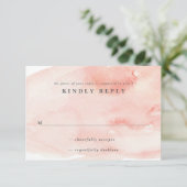 Romantische Waterverf Weddenschapskaart Kaart (Staand voorkant)