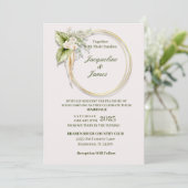 Romantische Waterverf White Rose Kaart (Staand voorkant)