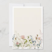Romantische waterverf wilde bloem bloem bruiloft kaart (Achterkant)