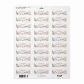 Romantische Waterverf Wilde Bloem Bruiloft  Etiket (Full Sheet)