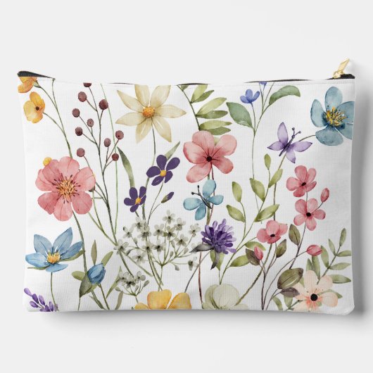 Romantische waterverf wilde bloemen etui (Achterkant)