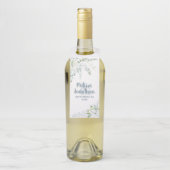 Romantische waterverf witte bloemen bruiloft aange flessenhanger (Op fles)