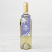 Romantische waterverf witte bloemen bruiloft aange flessenhanger (Op fles)