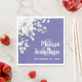 Romantische waterverf witte bloemen bruiloft n servet (Insitu)