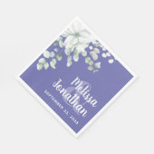 Romantische waterverf witte bloemen bruiloft n servet (Hoek)