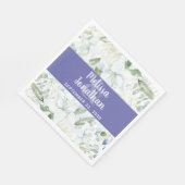 Romantische waterverf witte bloemen bruiloft servet (Hoek)