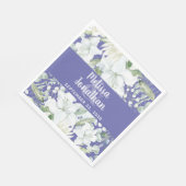 Romantische waterverf witte bloemen bruiloft servet (Hoek)