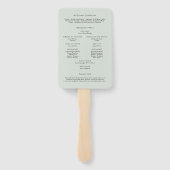 Romantische Waterverf Woodland bruiloft programma Handwaaier (Achterkant)