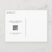 Romantische Waterverf Woodland QR Code Huwelijk Uitnodiging Briefkaart (Achterkant)