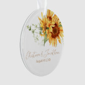 Romantische Waterverf Zonnebloemen Ornament (voorkant)