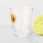 Romantische Waterverf Zonnebloemen Shot Glas (Rechts)