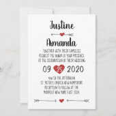 ROMANTISCHE WEDDING INVITATION KAART (Voorkant)