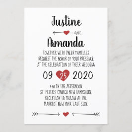 ROMANTISCHE WEDDING INVITATION KAART
