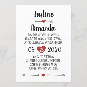 ROMANTISCHE WEDDING INVITATION KAART