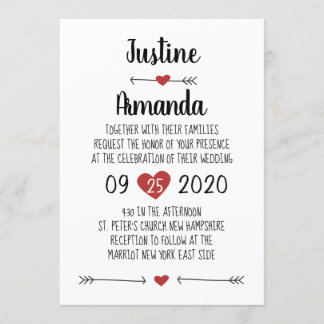 ROMANTISCHE WEDDING INVITATION KAART