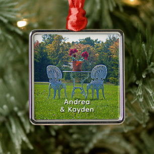Romantische Weide van de Liefdes Tuin Tafel Bloeme Metalen Ornament