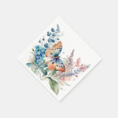 Romantische weide vlinder servet (Hoek)