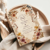 Romantische weide Wildflower Wedding Kaart