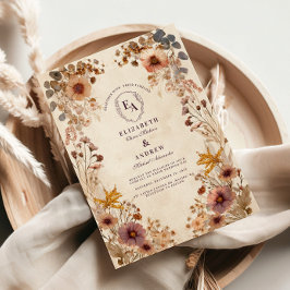Romantische weide Wildflower Wedding Kaart