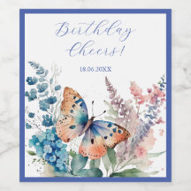 Romantische weidebloemen en vlinder