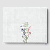Romantische weidebloemen Trouwen Guest Book Gastenboek (Achterkant)