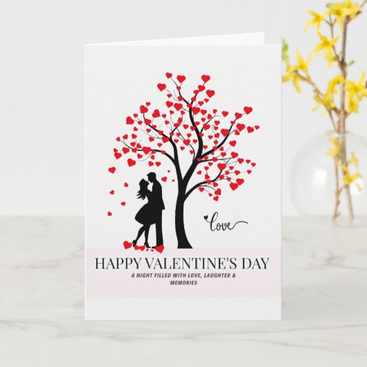 Romantische wenskaart met harten kaart (Gele Bloem)