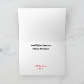 Romantische Wenskaart voor Zielsverwanten Kaart (Binnen)