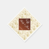 Romantische Westerne Desert Brown bruiloft Servet (Hoek)