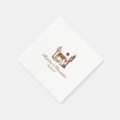 Romantische Westerne donkerbruine bruiloft Servet (Hoek)