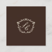 Romantische Westerse Monogram Huwelijks QR Code Informatiekaartje (Voorkant)