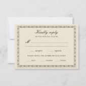 Romantische Westerse Ranch Bruiloft RSVP Kaartje (Voorkant)