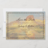 Romantische Westerse Ranch Bruiloft Save The Date (Voorkant)