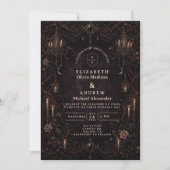 Romantische Whimsy Goth Trouwdag Kaart (Voorkant)