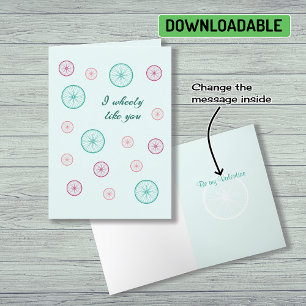 Romantische wielrennen Valentijn Feestdagen Kaart