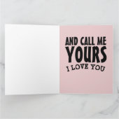 ROMANTISCHE WIFE HUSBAND HOUDT U VAN Wenskaart Kaart (Binnen)