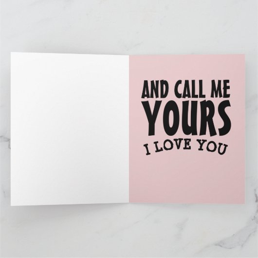 ROMANTISCHE WIFE HUSBAND HOUDT U VAN Wenskaart Kaart (Binnen)