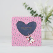 Romantische Wifey Hubby Elektrisch Lock Label Hart (Staand voorkant)