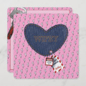 Romantische Wifey Hubby Elektrisch Lock Label Hart (Voorkant / Achterkant)