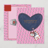Romantische Wifey Hubby Elektrisch Lock Label Hart