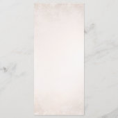Romantische Wijngaard Rustieke Bruiloft Menu (Achterkant)