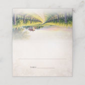 Romantische Wijngaard Rustieke Bruiloft Plaatskaartje (Buitenkant ongevouwen)