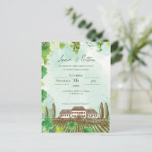 Romantische Wijngaard & Wijnstok Trouw Uitnodiging (Staand voorkant)