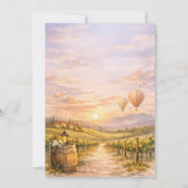 Romantische wijngaard zonsondergang Save The Date (Achterkant)