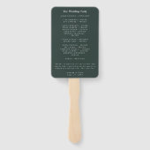 Romantische wijngaarden Minimaal Groen Blauw Garde Handwaaier (Achterkant)