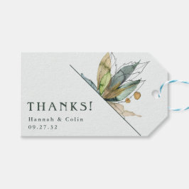 Romantische wijngaarden Minimale tuinblauw Cadeaulabel