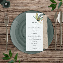 Romantische wijngaarden Minimale tuinblauw Menu