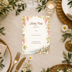 Romantische wijnhuwelijk RSVP kaartje