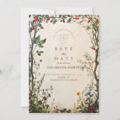 Romantische Wild Garden Wedding Save The Date (Voorkant)
