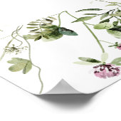 Romantische wildbloemen baby shower welkom bord poster (Hoek)